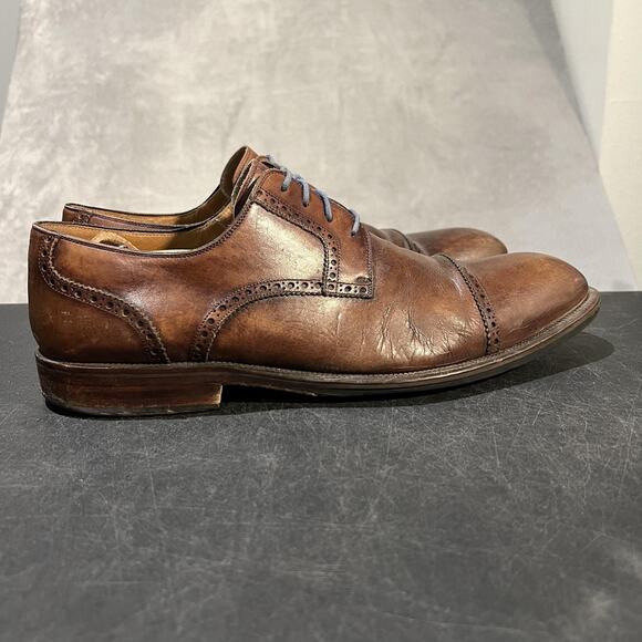 Magnanni Oxford Shoes Mens Size 13 Brown Cap Toe Brogue Leather Dress 10113 main image 13